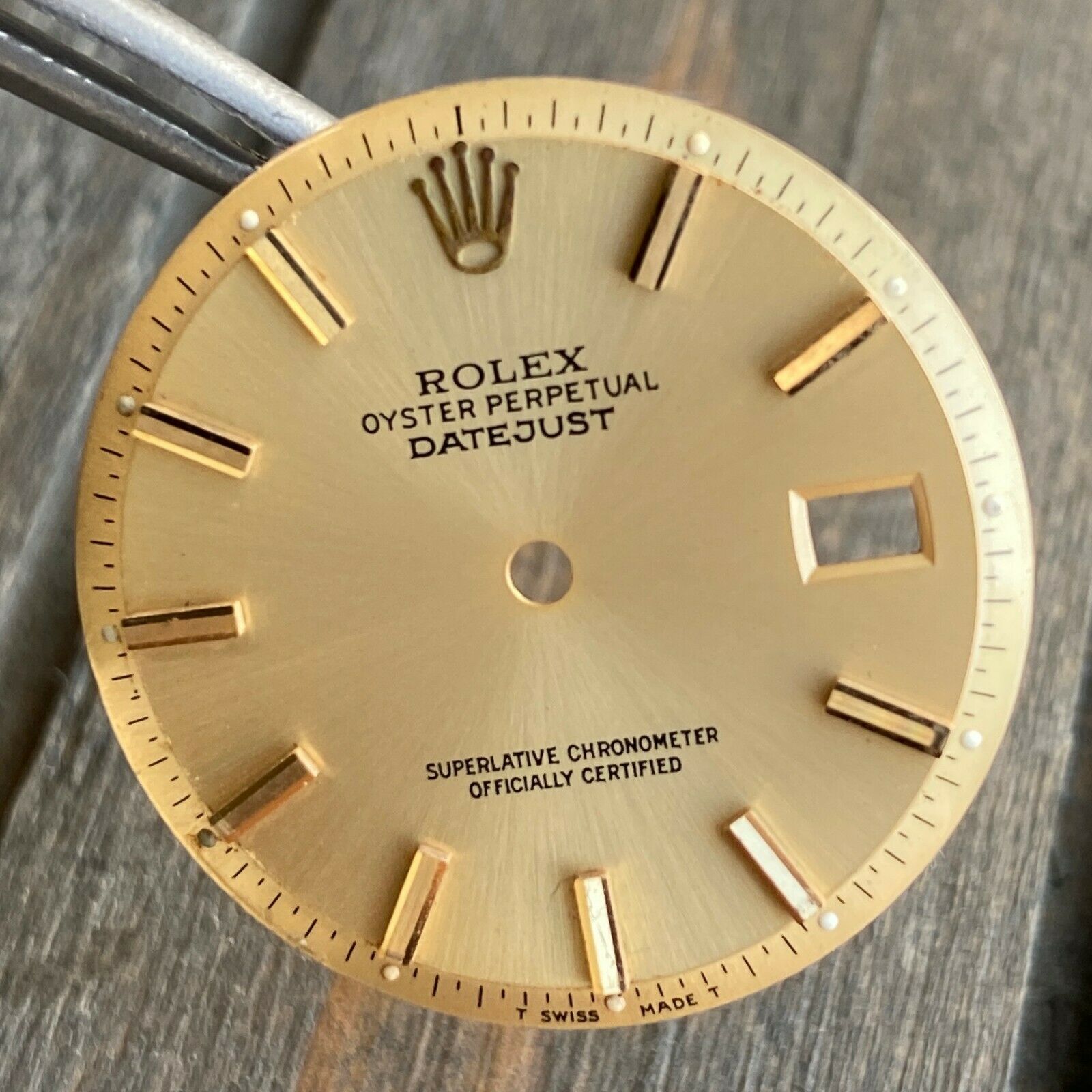 Rolex RARE Datejust Champagne Index Pie-Pan Dial 1600 1601 1603 - luxuriantconcierge