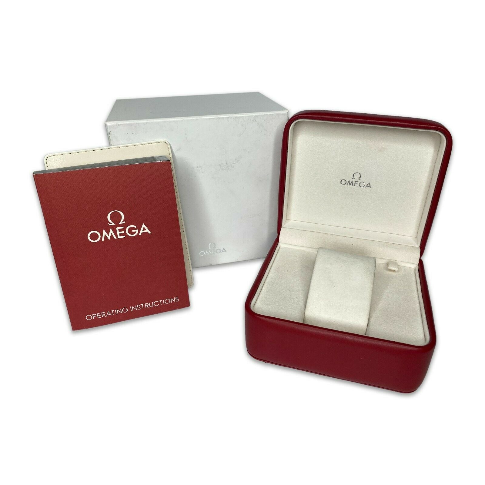 Vintage Omega Watch Box with Outer Box and certificate wallet & booklet - luxuriantconcierge