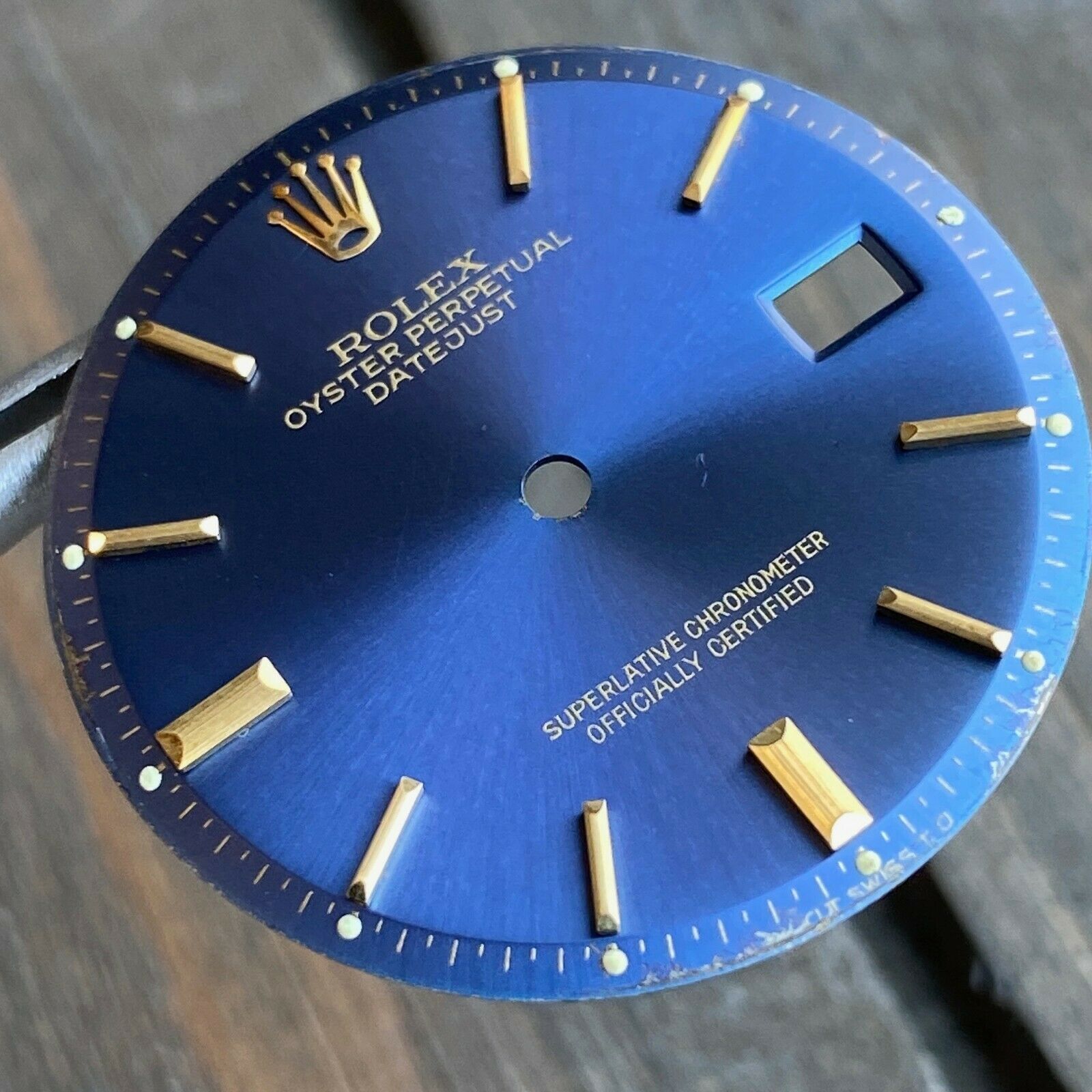 RARE Rolex Datejust Blue Index Dial Pie-Pan 1600 1601 1603 - 100% ORIGINAL - luxuriantconcierge