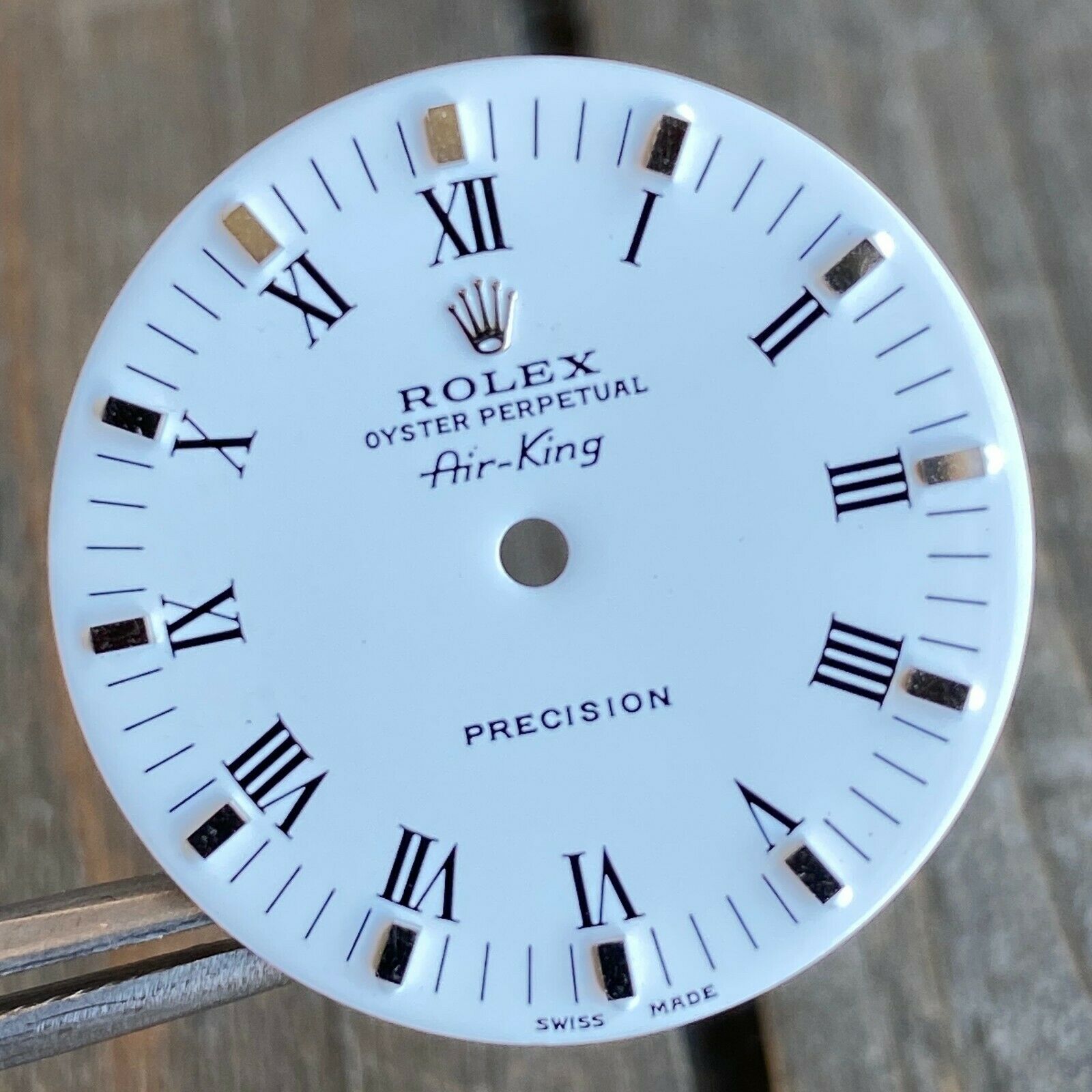 Original Rolex Air-King White Roman Numeral & Index Hour Marker Dial - luxuriantconcierge