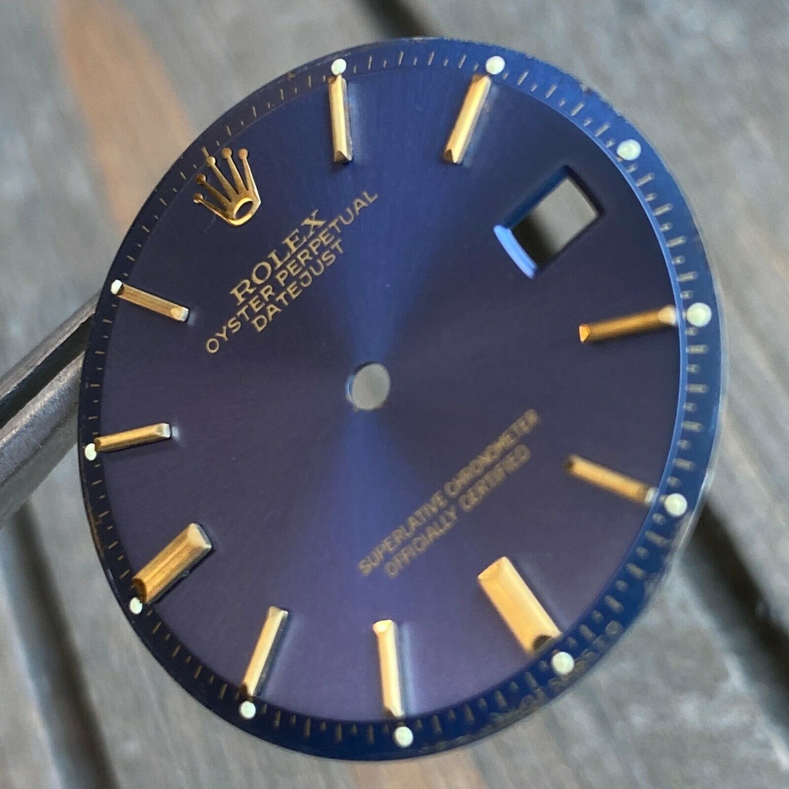 RARE Rolex Datejust Blue Index Dial Pie-Pan 1600 1601 1603 - 100% ORIGINAL - luxuriantconcierge