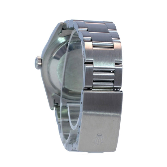 Rolex Mens Datejust 16200 Stainless Steel Blue Roman Oyster Band 36mm Watch - luxuriantconcierge