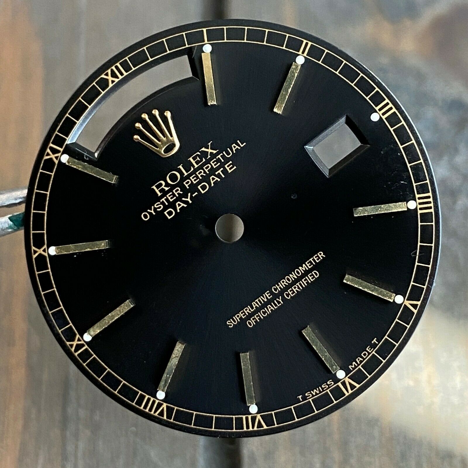 Rolex Day-Date Gold Watch Black Index Dial for Ref. 18038 182383 - luxuriantconcierge