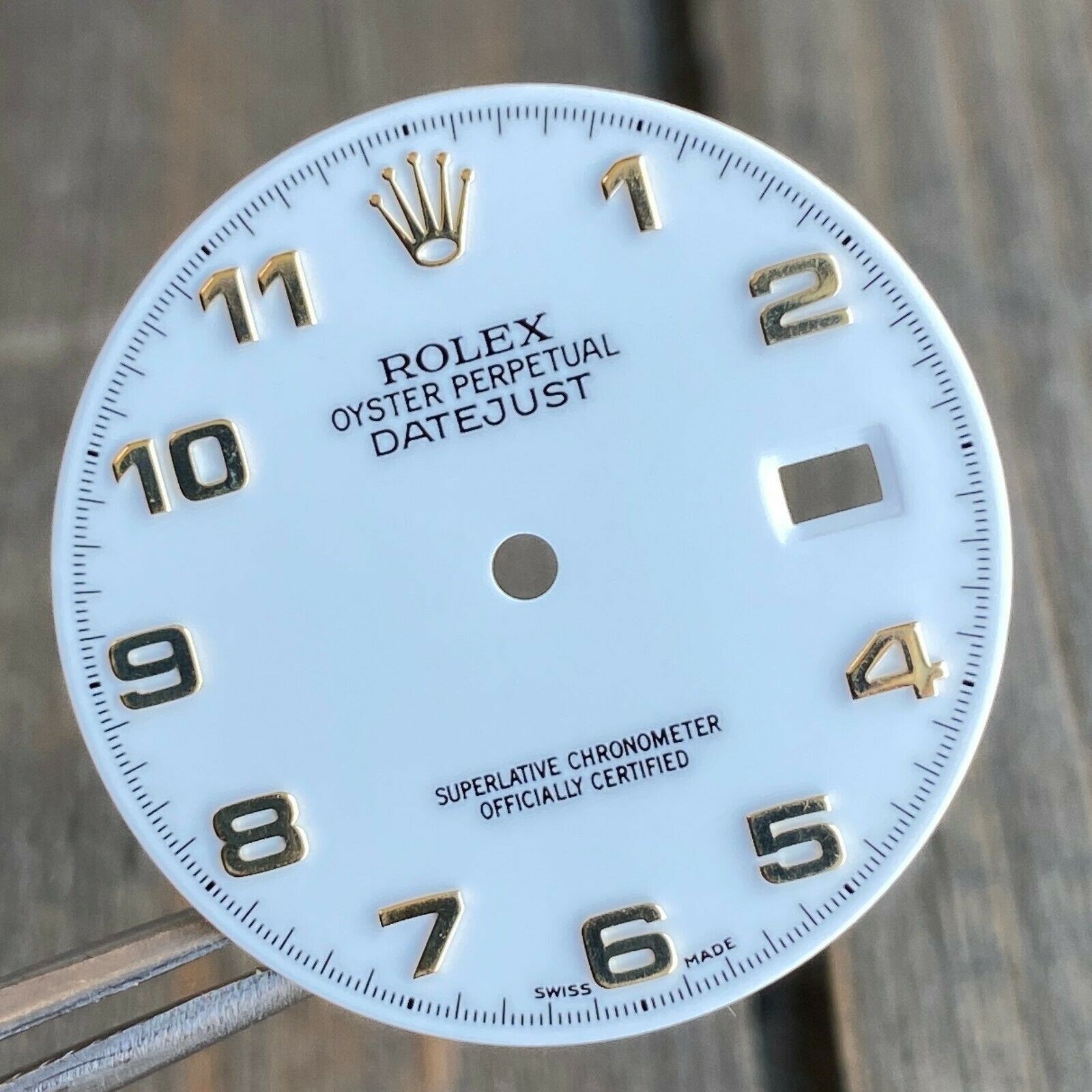 Original Rolex RARE White Ceramic Arabic Hour Marker Dial Two-Tone 36mm - luxuriantconcierge