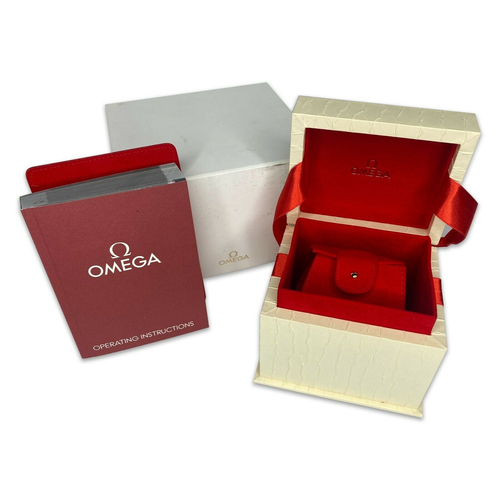 Vintage Omega Gift Watch Box with Signed Omega Outer Box and certificate - luxuriantconcierge