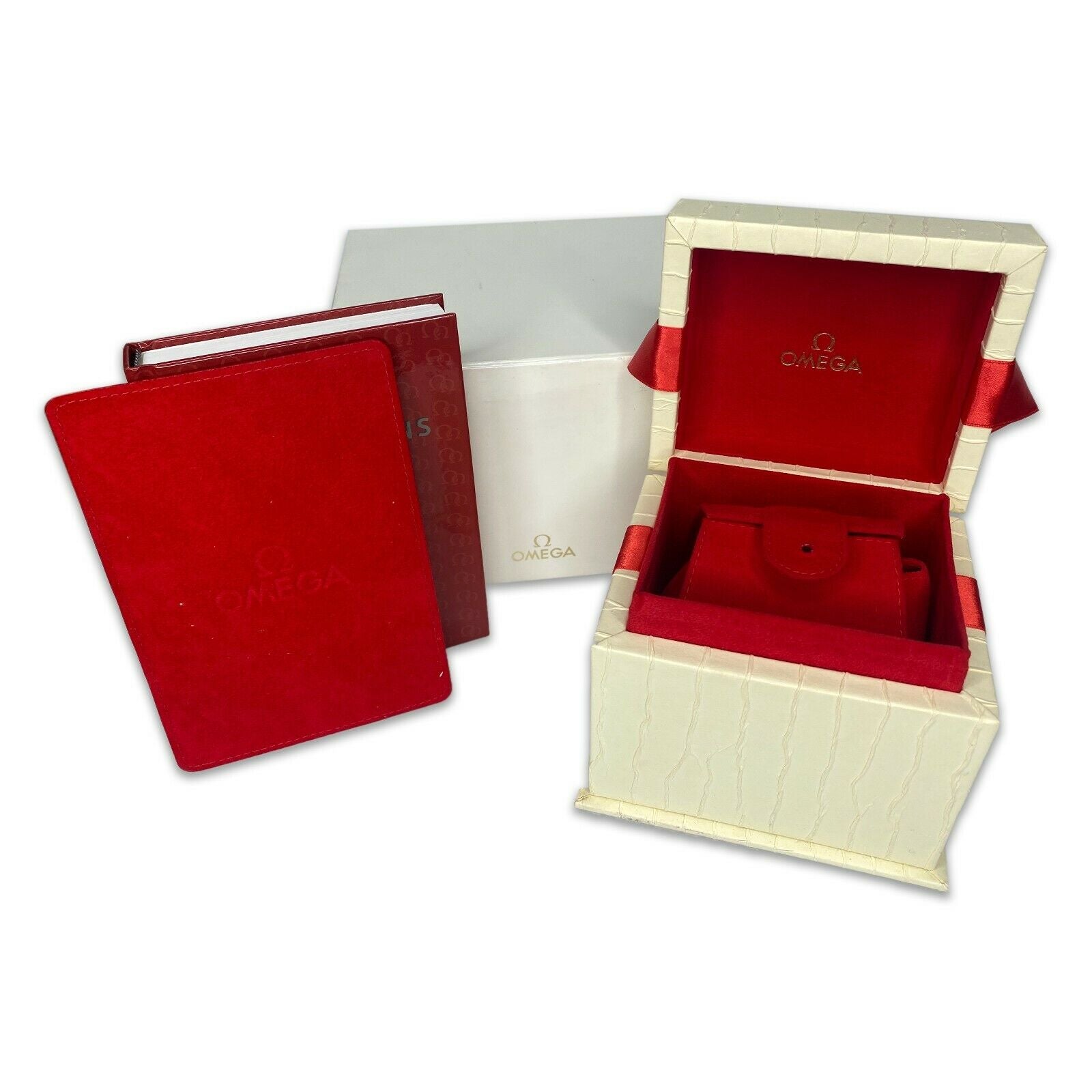 Vintage Omega Gift Watch Box with Signed Omega Outer Box and certificate - luxuriantconcierge