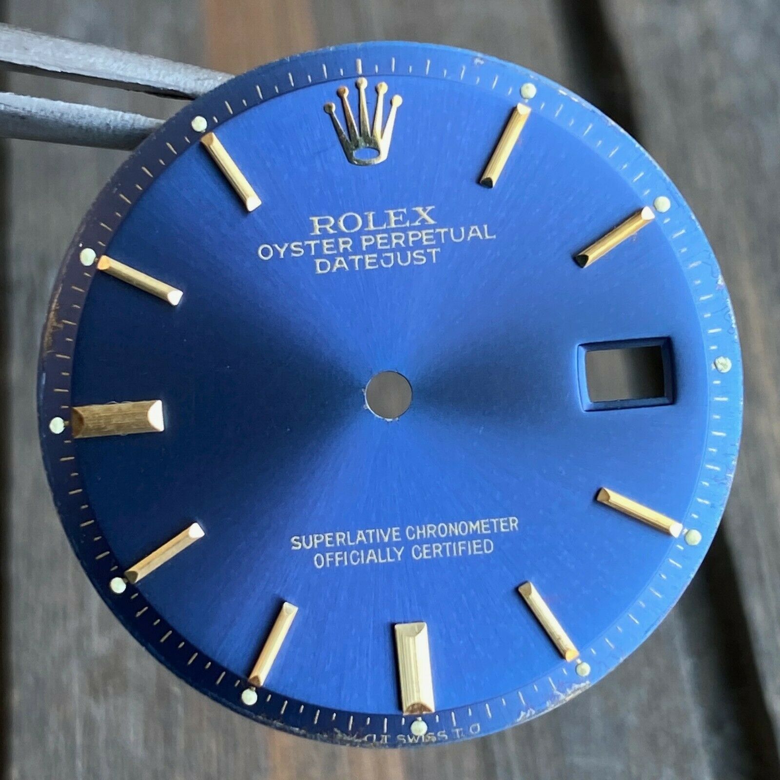 RARE Rolex Datejust Blue Index Dial Pie-Pan 1600 1601 1603 - 100% ORIGINAL - luxuriantconcierge