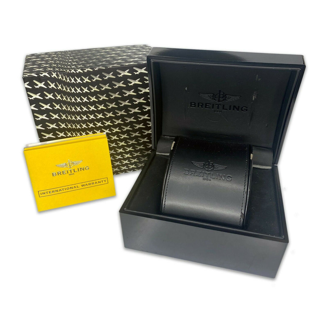 Original Breitling Black Box for Breitling watch with outer box and booklets - luxuriantconcierge